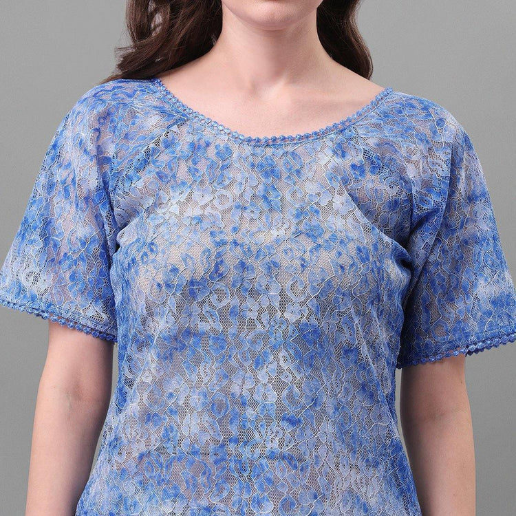 Lace Top With Tassels Detail