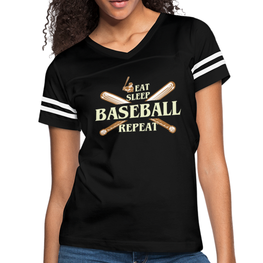 EAT SLEEP BASEBALL Women’s Vintage Sport T-Shirt